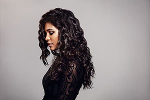 Female Model with Curly Hair