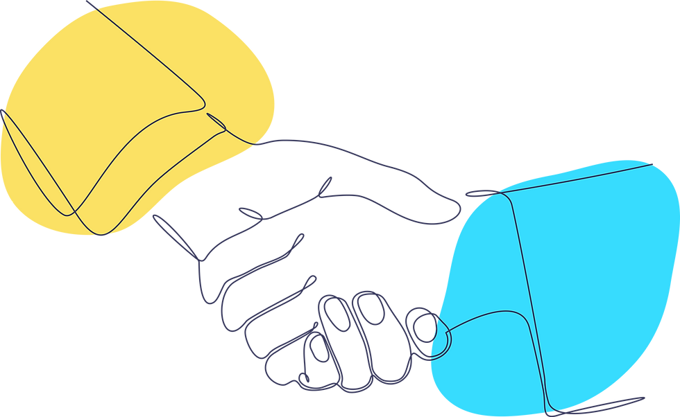 illustrations of the handshake
