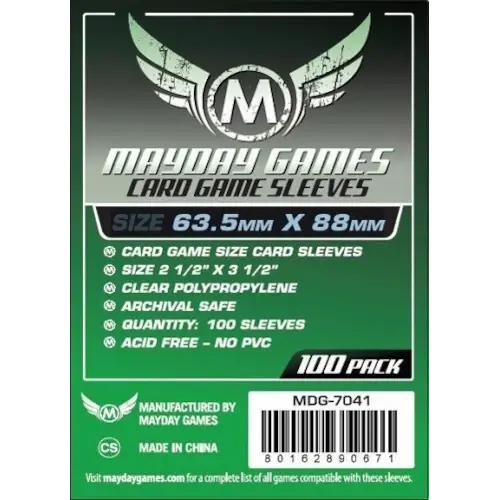 Mayday Games | Card Game Sleeves | 63.5x88mm | 100ct