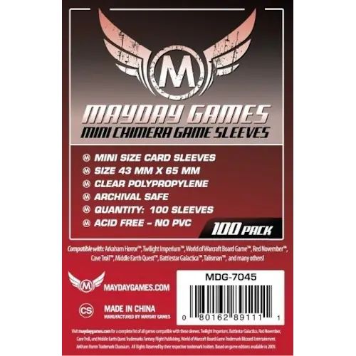 Mayday Games | Mini Chimera Sleeves | 43x65mm | 100ct