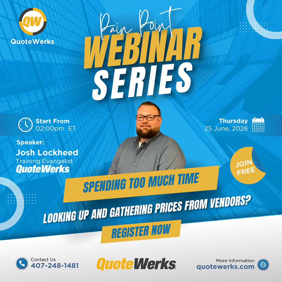 Spending Too Much Time Looking Up and Gathering Prices from Vendors? | QuoteWerks Pain Point Webinar Series (1)