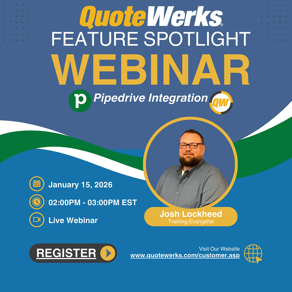 QuoteWerks Pipedrive Integration Overview Webinar