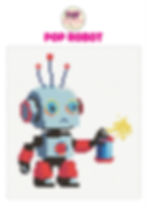 Graffiti robot cross stitch print