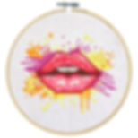 Pop Lips Cross Stitch