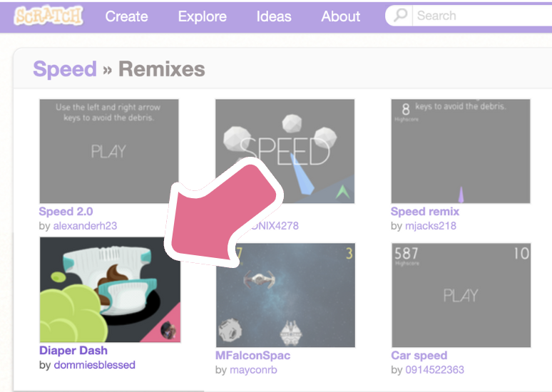 Speed remixes on Scratch