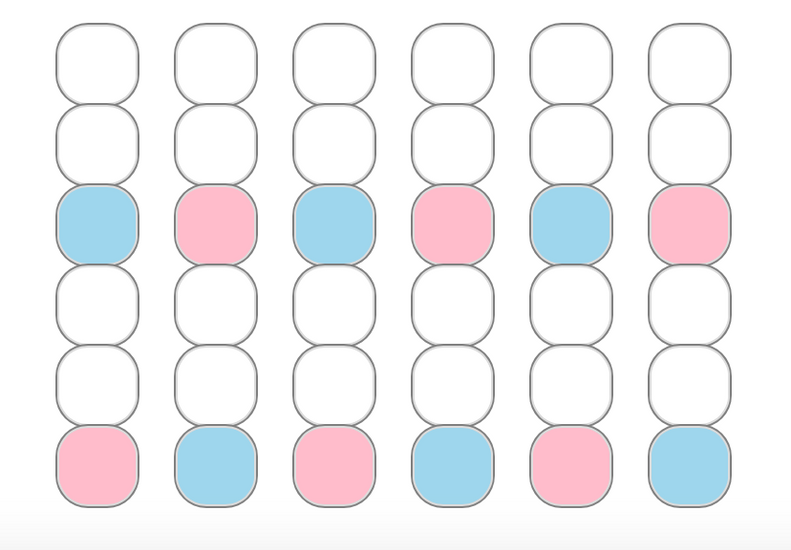 pink and blue bead color combination ideas