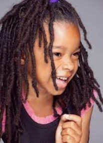 Girl with shoulder length locs