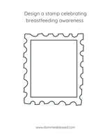 Normalize Breastfeeding Stamp Campaign Coloring Page