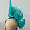 Thumbnail: Turquoise Silk Abaca  Sculptured Headpiece