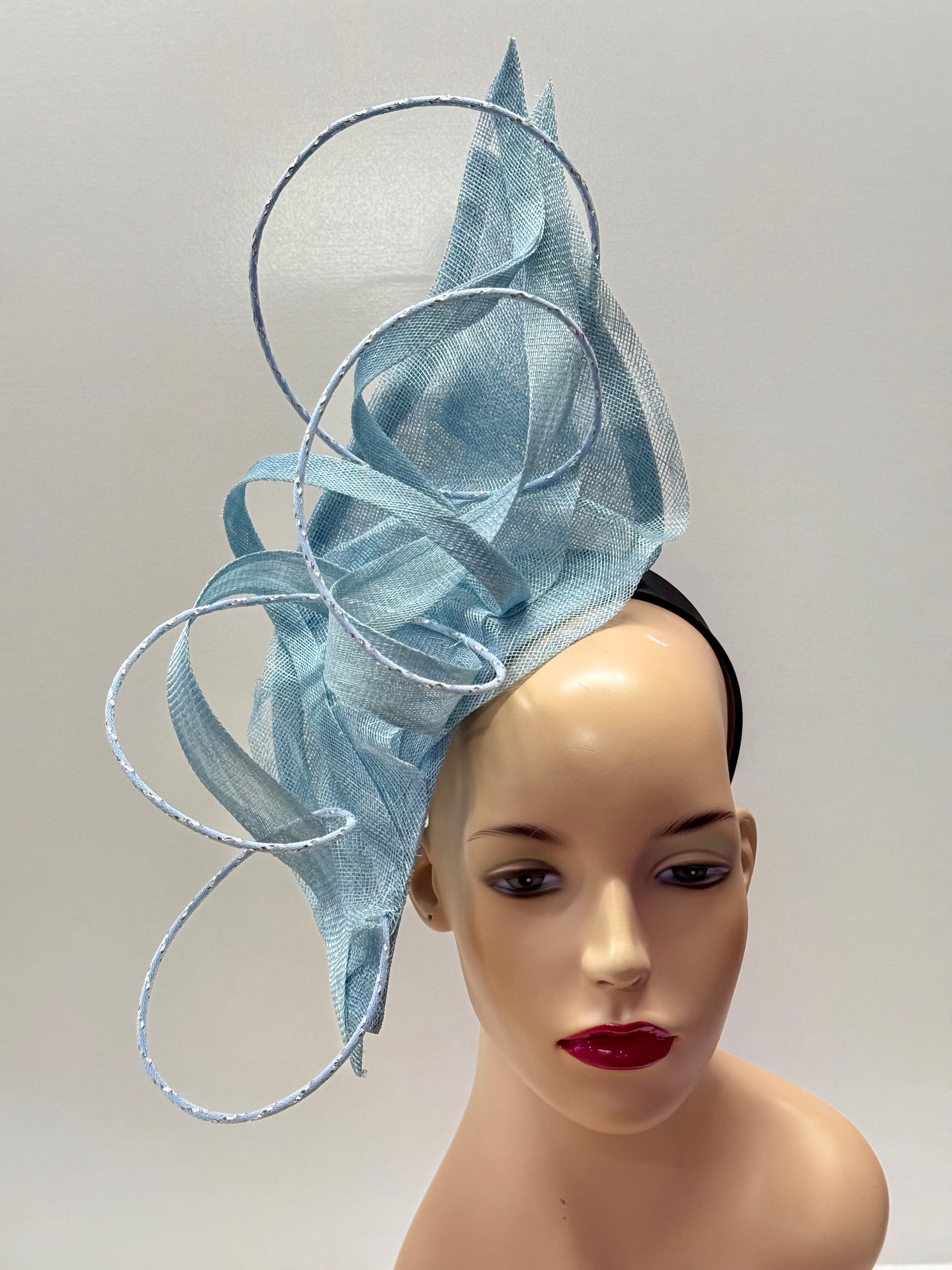 Pale Blue Sculptured Headpiece