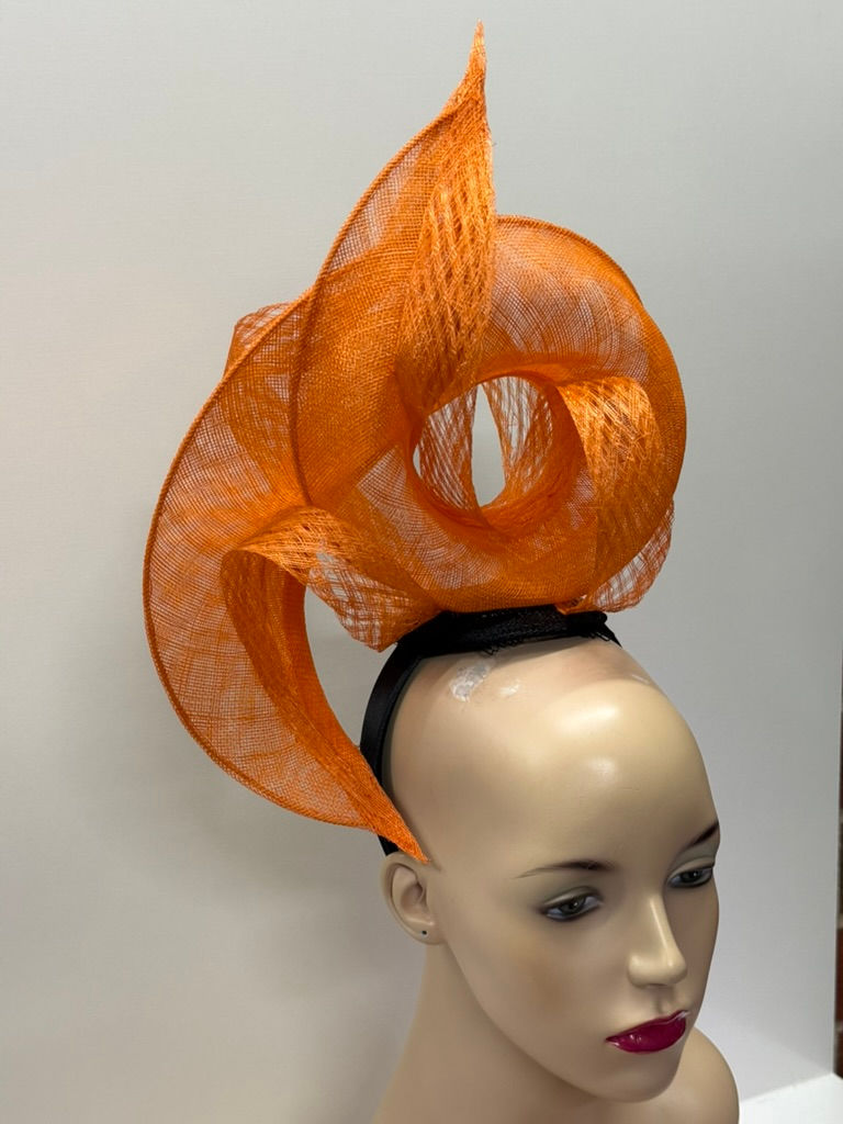 Thumbnail: OPHELIA - Orange Sculptured Headpiece