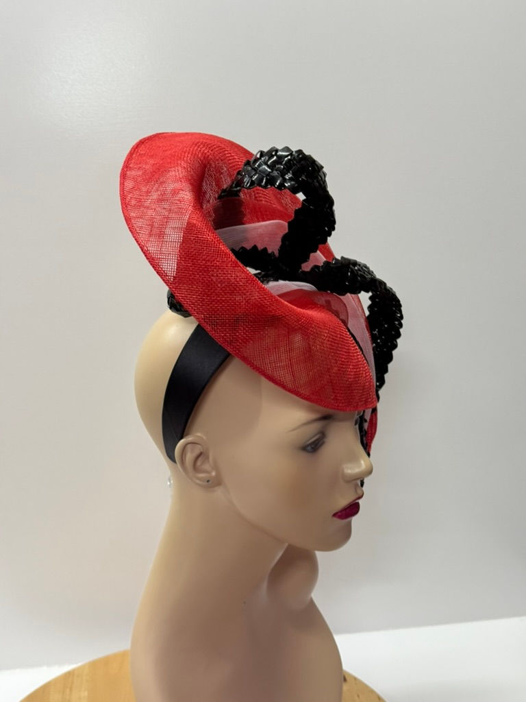 Thumbnail: ROSIE- Red Sculptured Headpiece