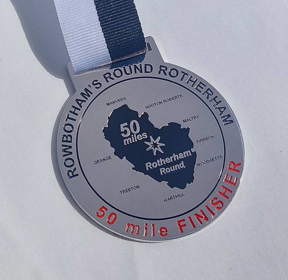 Thumbnail: Rowbotham's Round Rotherham 50-mile Finishers Medal