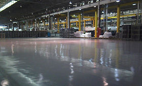 Galpão com piso epóxi