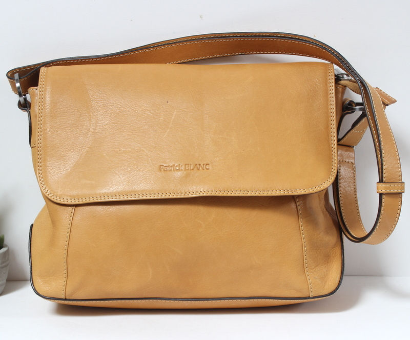 Miniature : Sac cuir sable Patrick Blanc