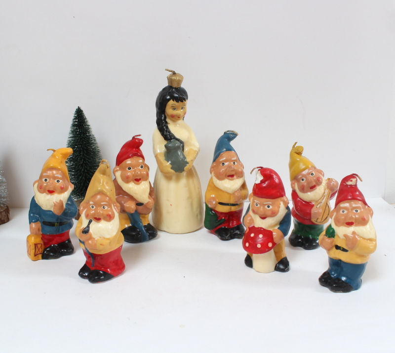 Miniature : Bougies vintage Blanche Neige et les 7 nains