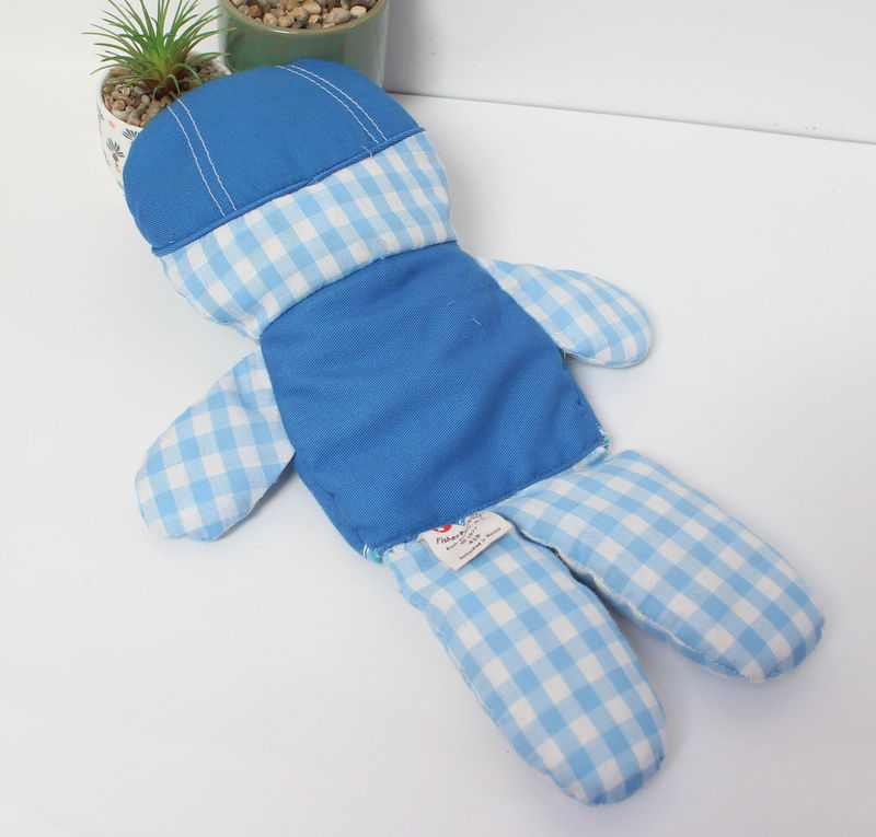 Miniature : Poupée de chiffon doudou bleu Fisher Price vintage