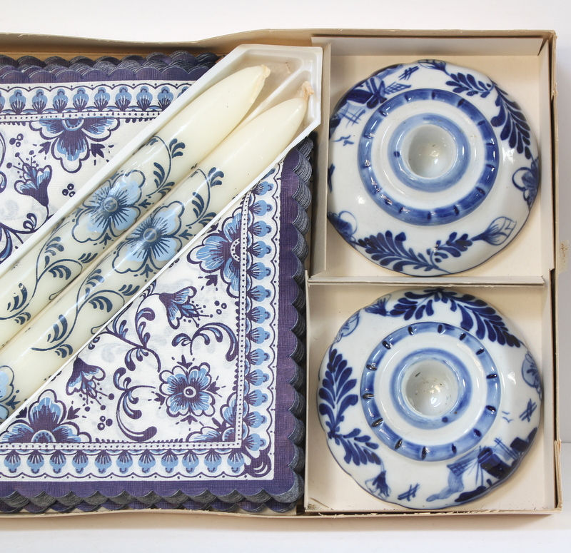 Miniature : Décor de table vintage bleu de Delft