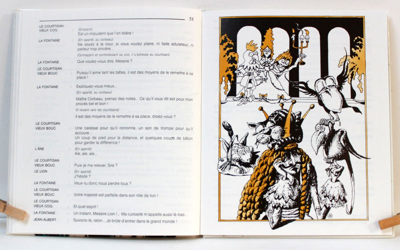 Miniature : La Fontaine, l'âne et le Roi