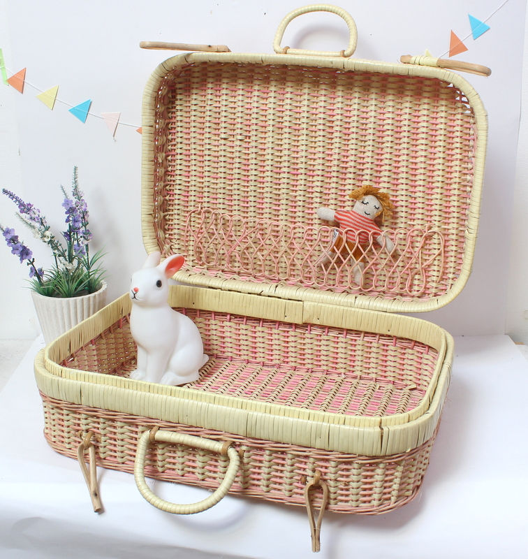 Miniature : Valisette en rotin bicolore