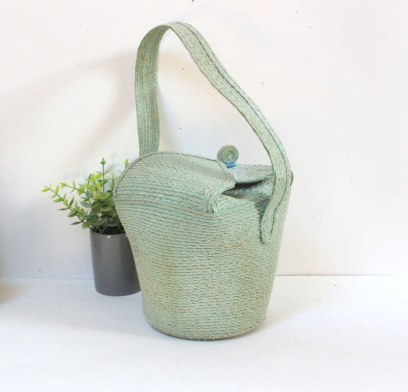 Miniature : Sac panier 1960 en raphia