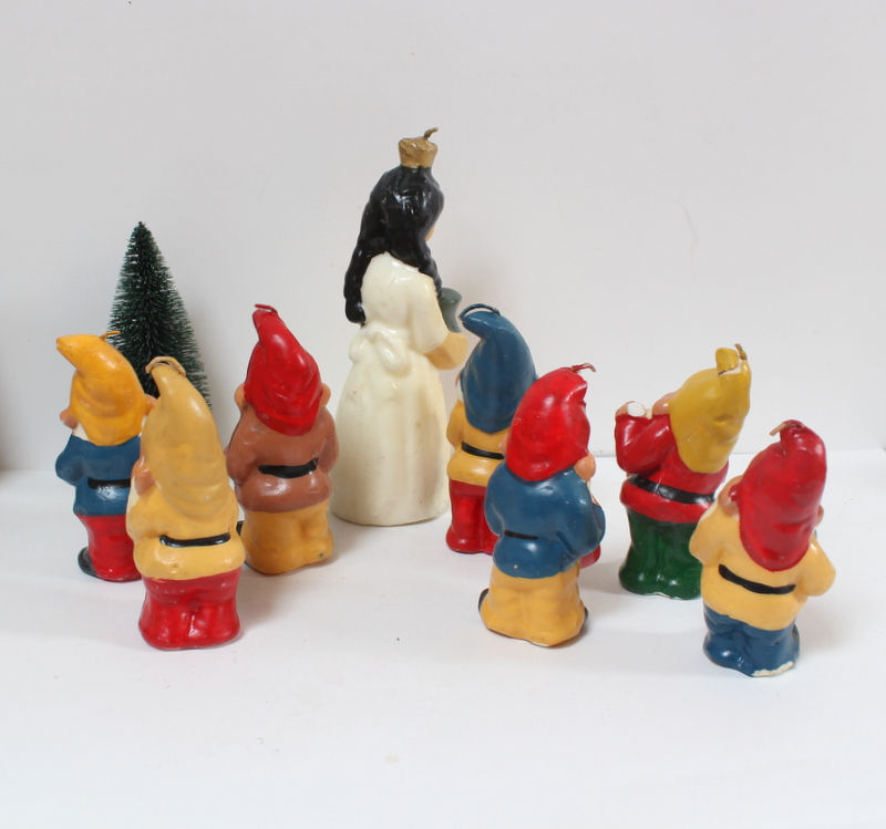 Miniature : Bougies vintage Blanche Neige et les 7 nains