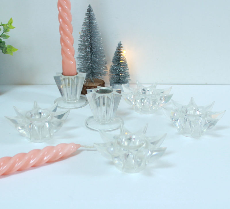 Bougeoirs Etoiles en plexiglas