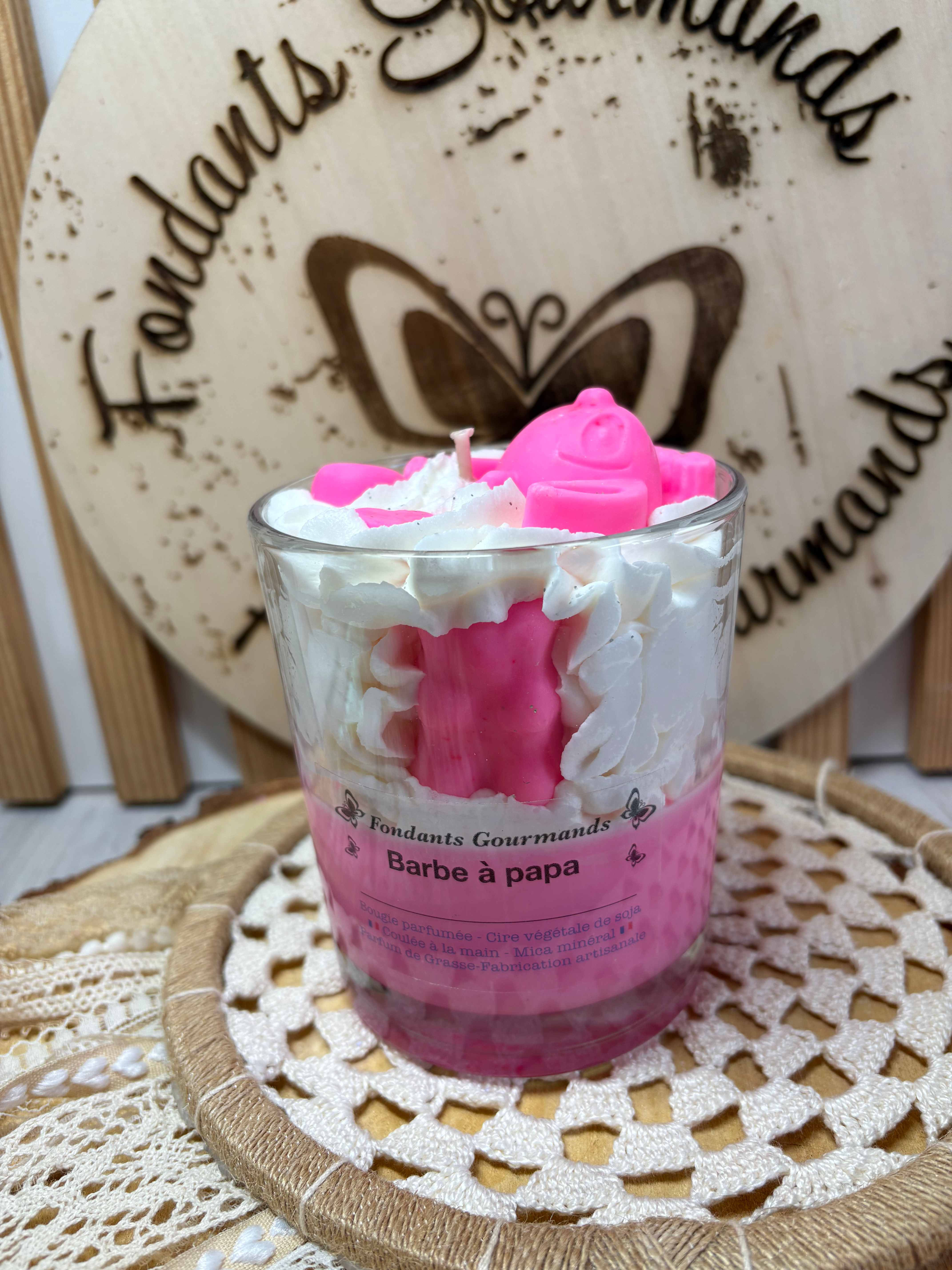 Maxi, Bougie, fouettée BARBE À PAPA