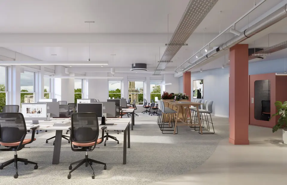 Interior Office Space Chesterfield House FitzroviaCo, Fitzrovia, Central London, Office and Commercial real estate to rent to buy