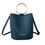 Thumbnail: Teal Bucket Bag with Hoop Handle Handbag Red Cuckoo