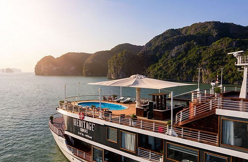 halong bay luxury cruise, heritage cruise