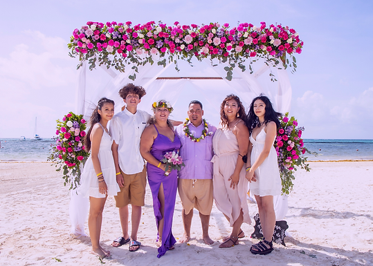 Sunset Beach Wedding Ceremony in Cancun by AbyGrace Weddings