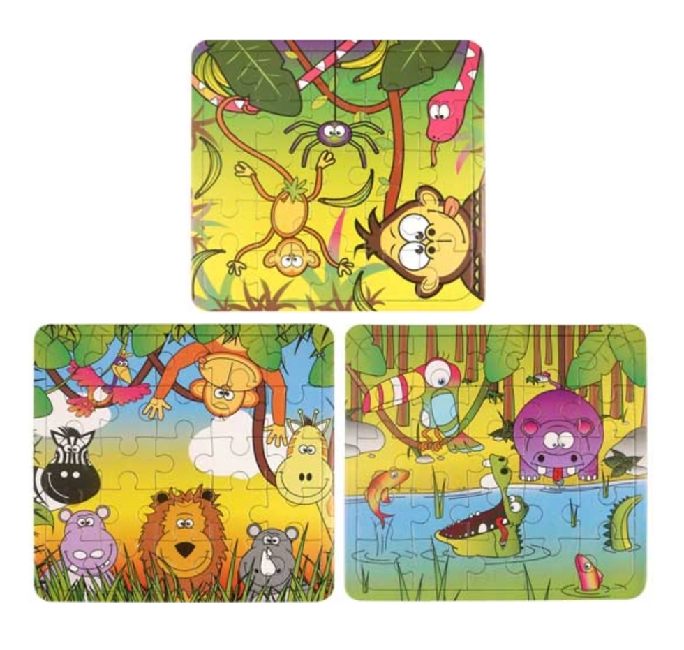 Mini Jungle Puzzles (3 Pack)