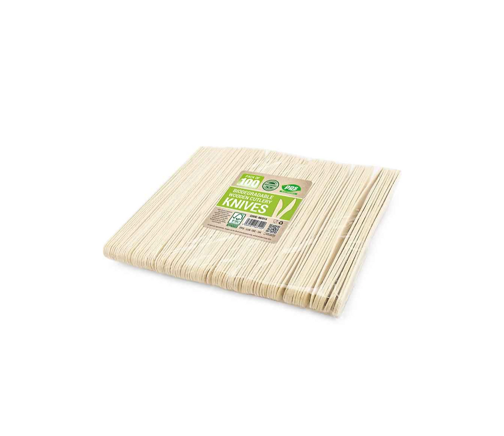 Wooden Party Knives Set (100 Pack)