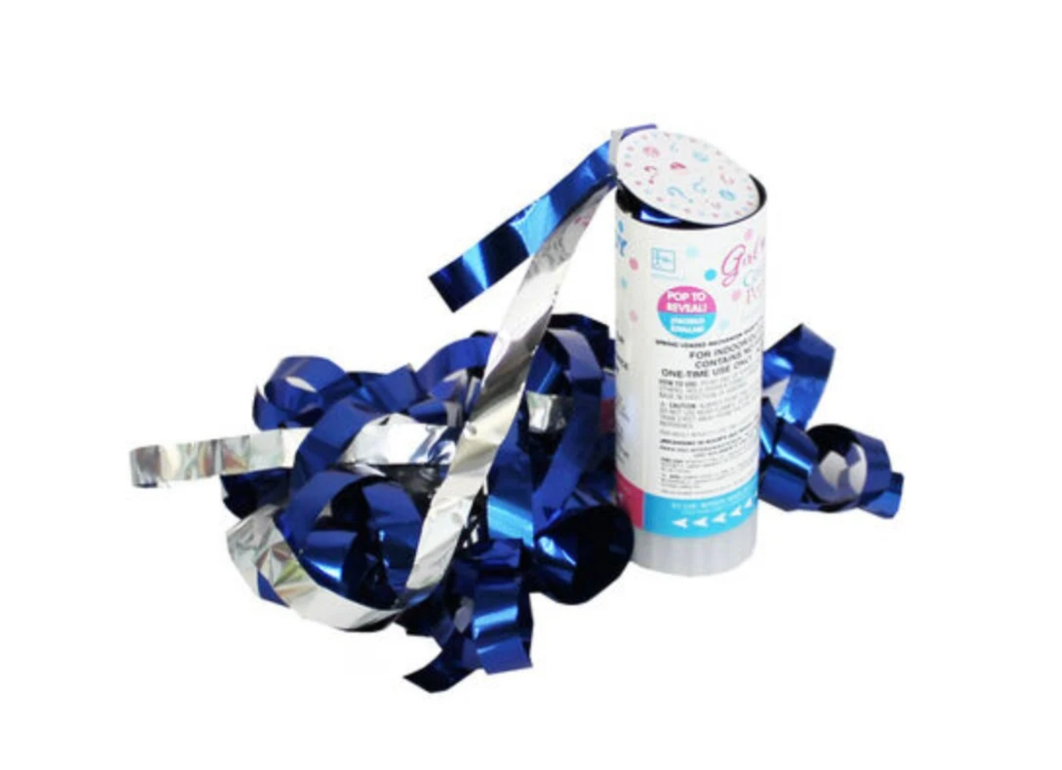 Blue Boys Gender Reveal Popper (1 Cannon)