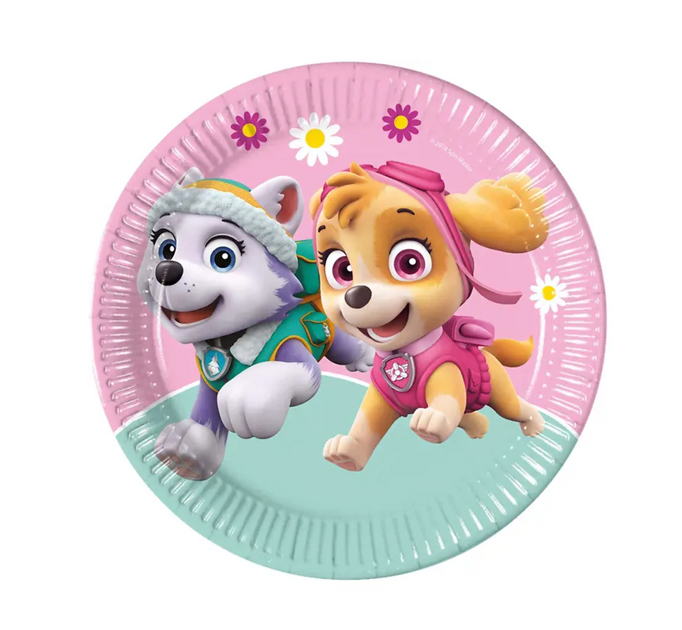 Paw Patrol Pink Party Plates (8 Pack)