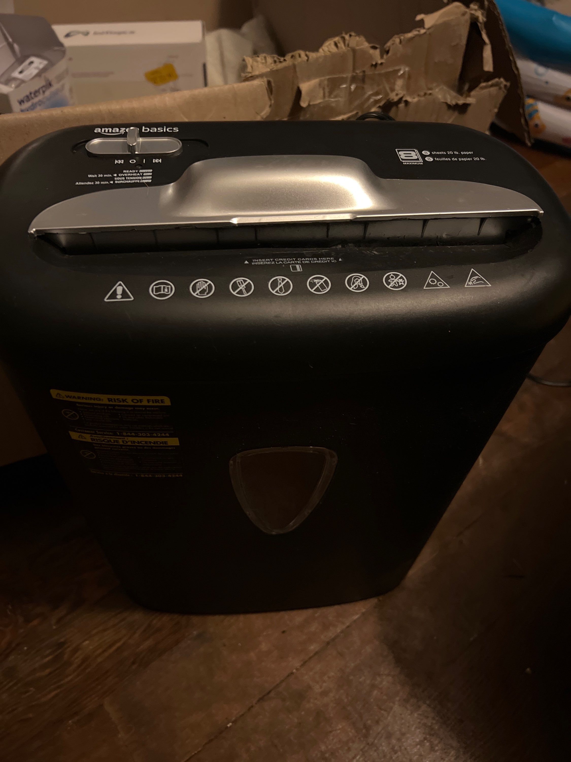 Amazon basics paper shredder used