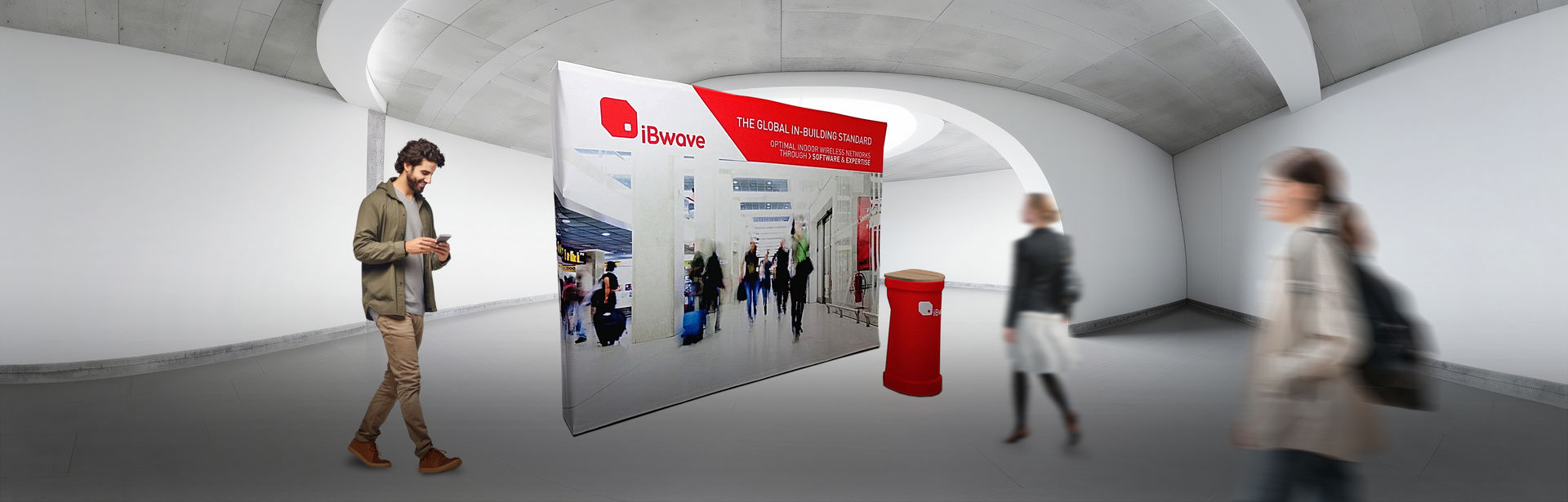 Pop up Display iBwave en estación de metro