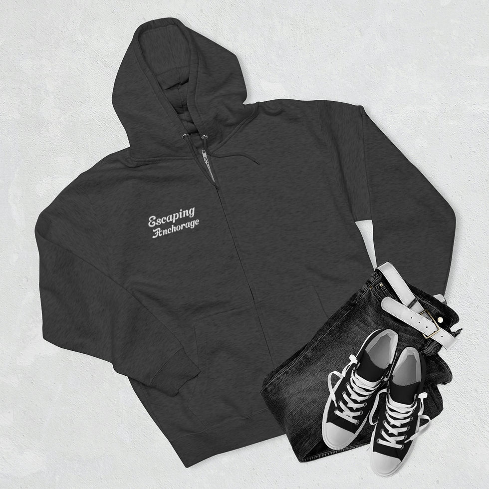 Thumbnail: Knik Glacier Unisex Premium Full Zip Hoodie