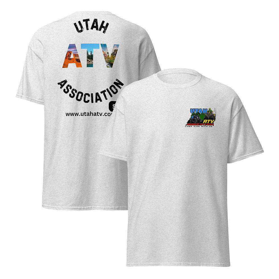 Thumbnail: Utah ATV (Black) Front and Back Print Unisex classic tee