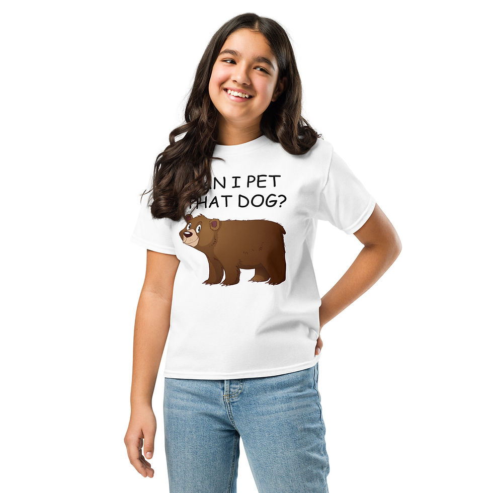 Thumbnail: CAN I PET THAT DOG? - Youth classic tee Light Colors