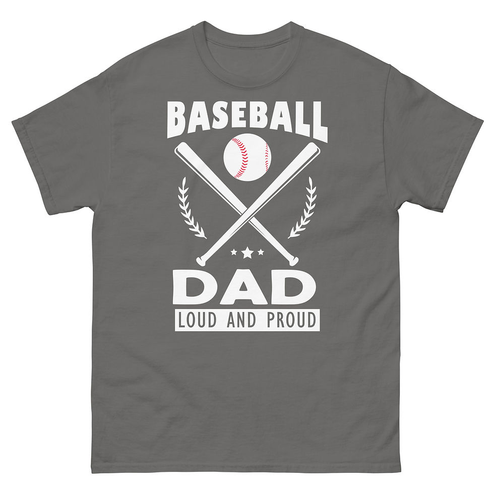 Thumbnail: Baseball Dad with bats on dark Unisex classic tee