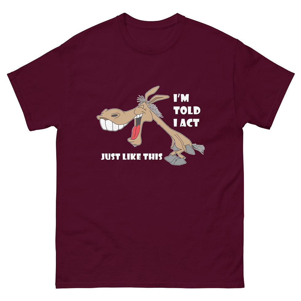 Thumbnail: ACT LIKE A JACKASS - Unisex classic tee White Print