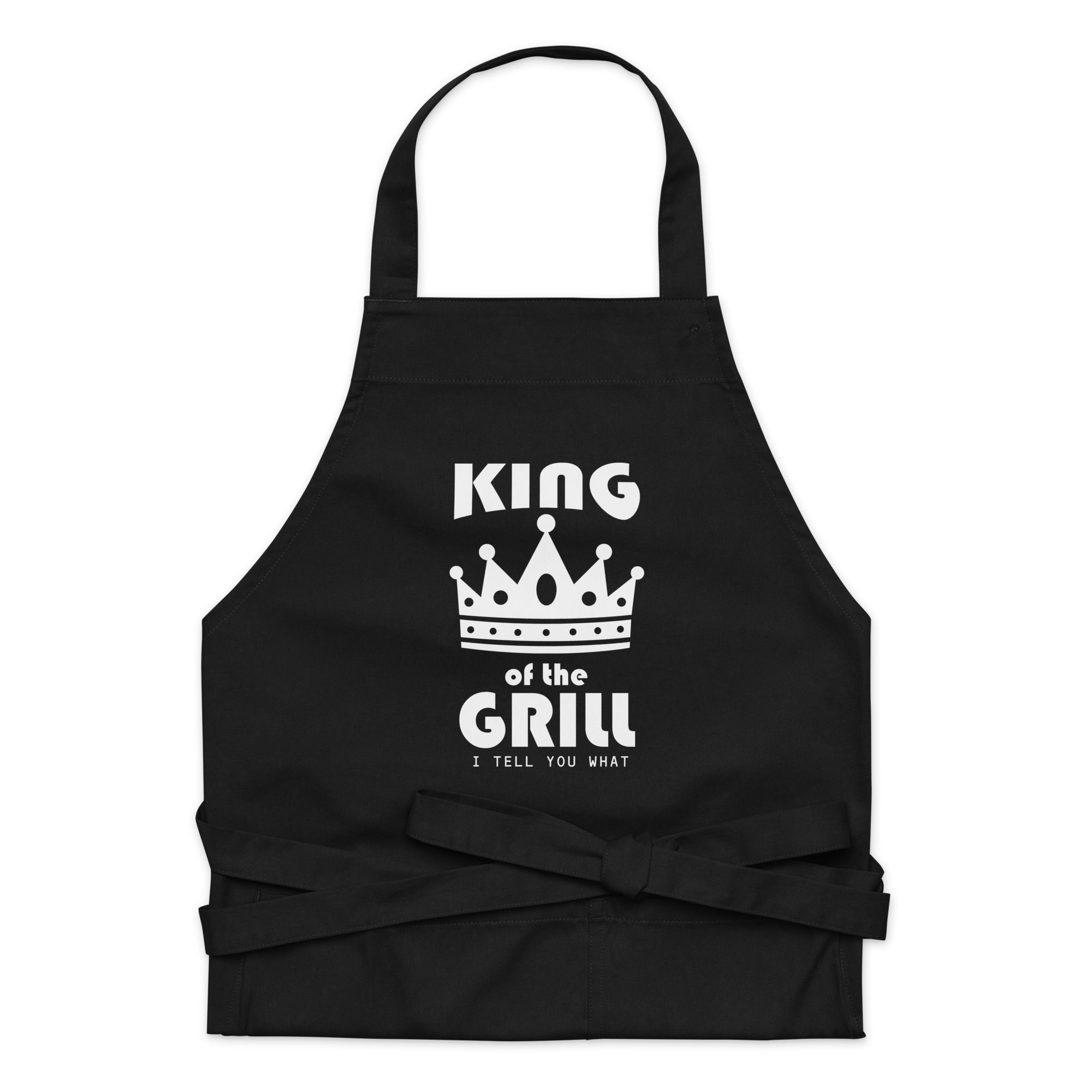 KING of the GRILL Black Organic cotton apron