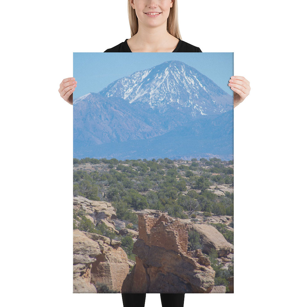 Thumbnail: ANCIENT RUINS WITH MOUNTAIN BACKDROP Canvas Print