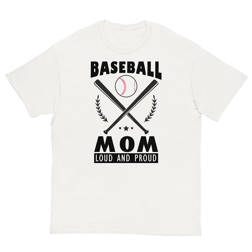 Thumbnail: Baseball Mom with bats on light Unisex classic tee