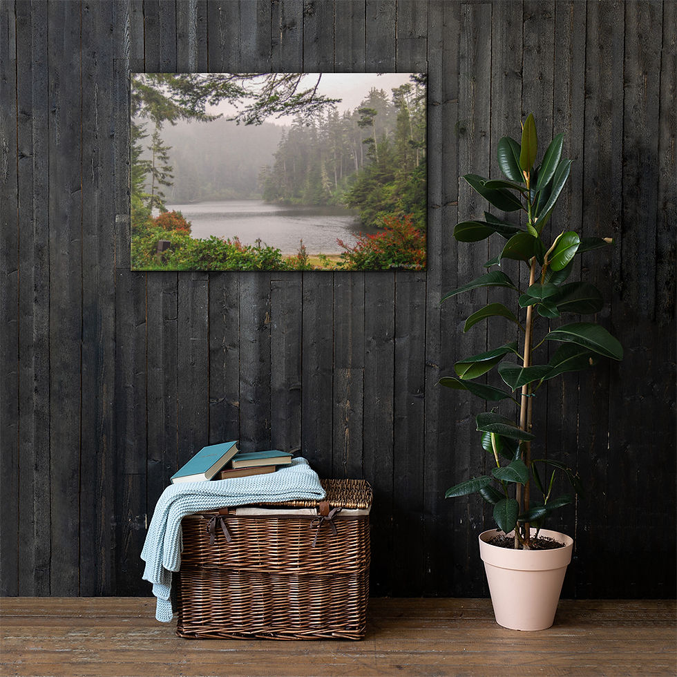 Thumbnail: Oregon Rainy Lake Canvas Print- Nature photography
