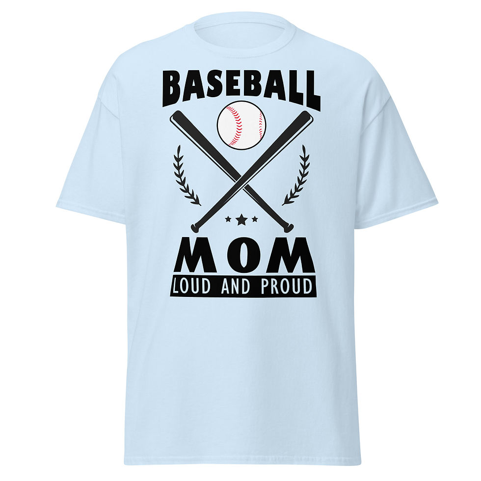 Thumbnail: Baseball Mom with bats on light Unisex classic tee