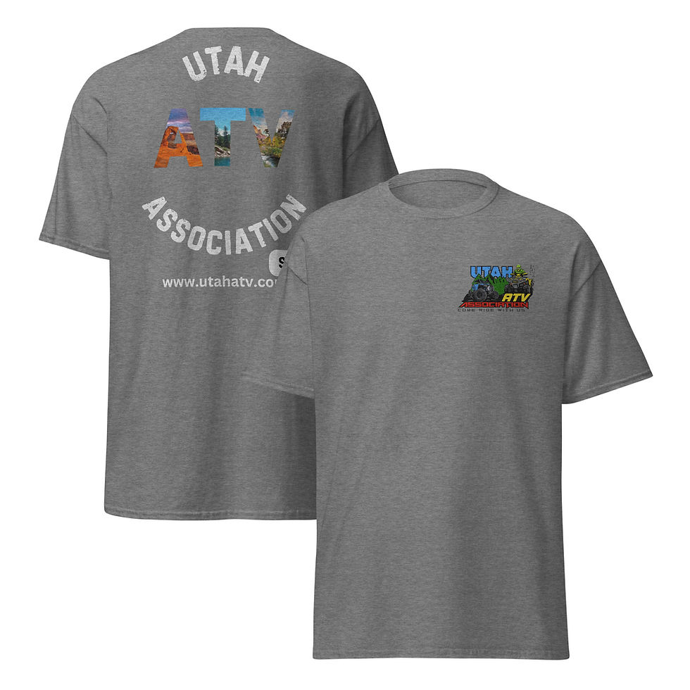 Thumbnail: Utah ATV (White) Front and Back Print Unisex classic tee