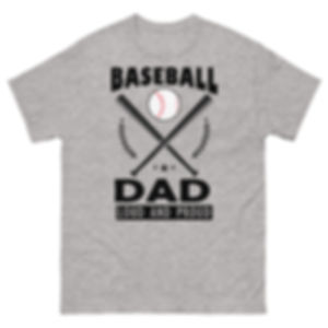 Baseball Dad with bats on light Unisex classic tee